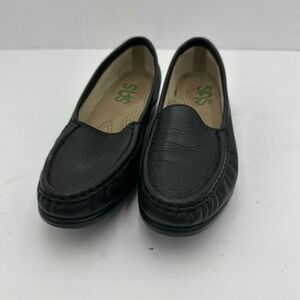 SAS Tripad Comfort Womens 6 S Black Leather Loafers Moc Toe Slip On Shoes USA